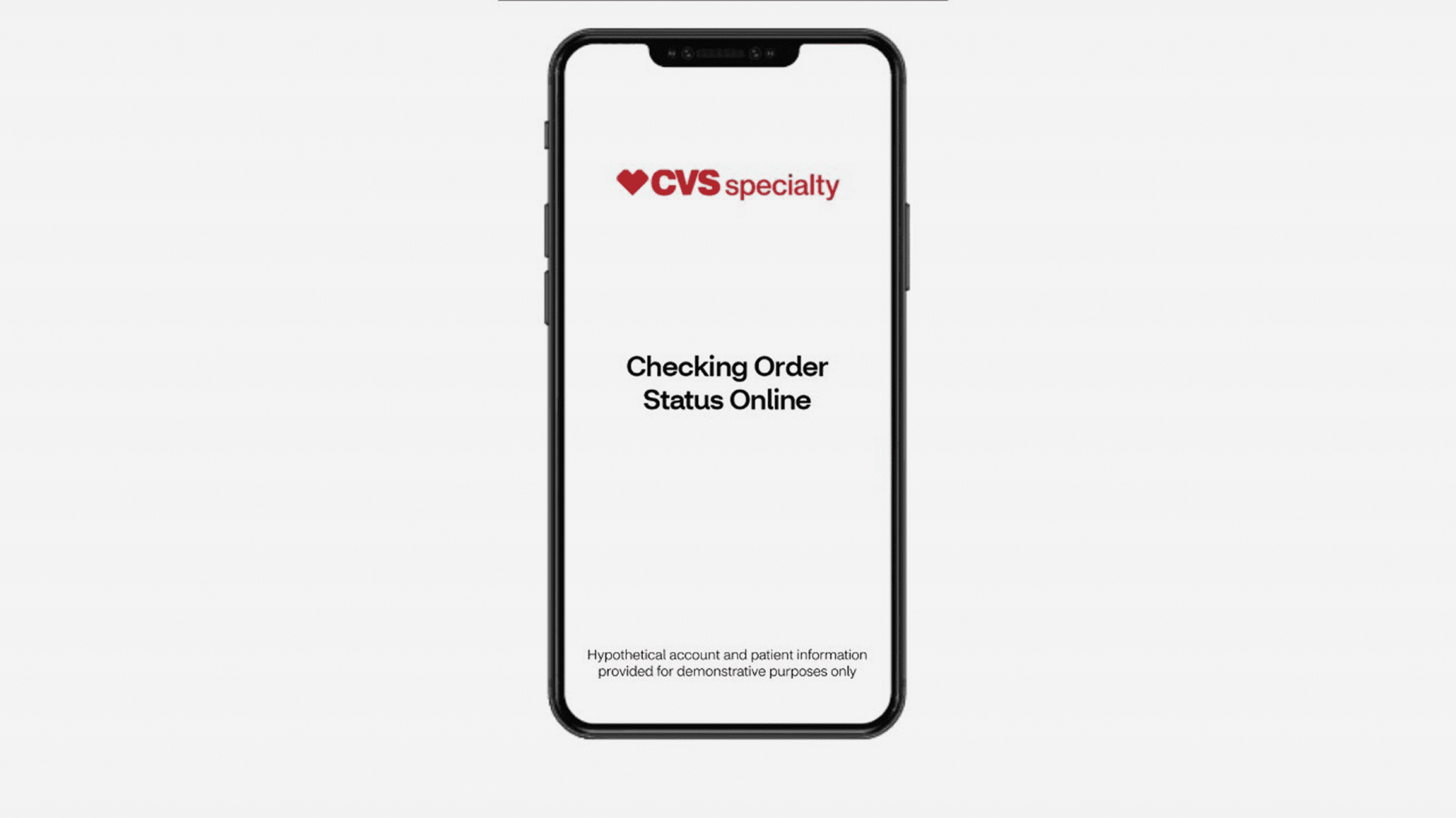 A cell phone screen with "Checking Order Status Online" as part of a video.