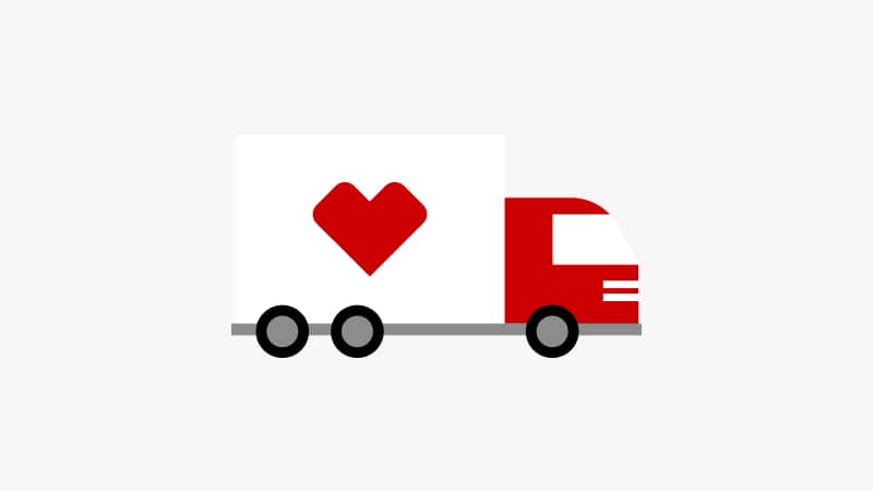 A pictogram of a CVS delivery truck.