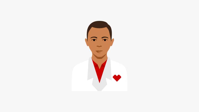 A pictogram of a CVS practitioner.
