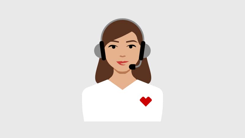 Pictogram of a CVS call center worker